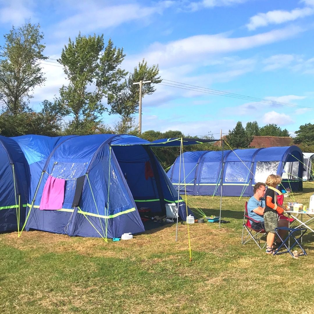 Camping porch on family tent