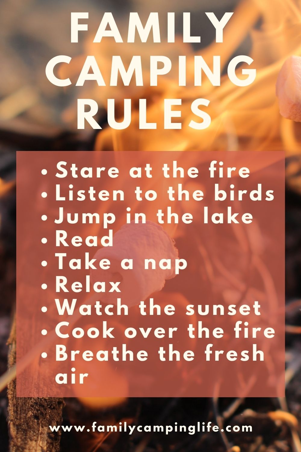 Family camping rules - camping quotes