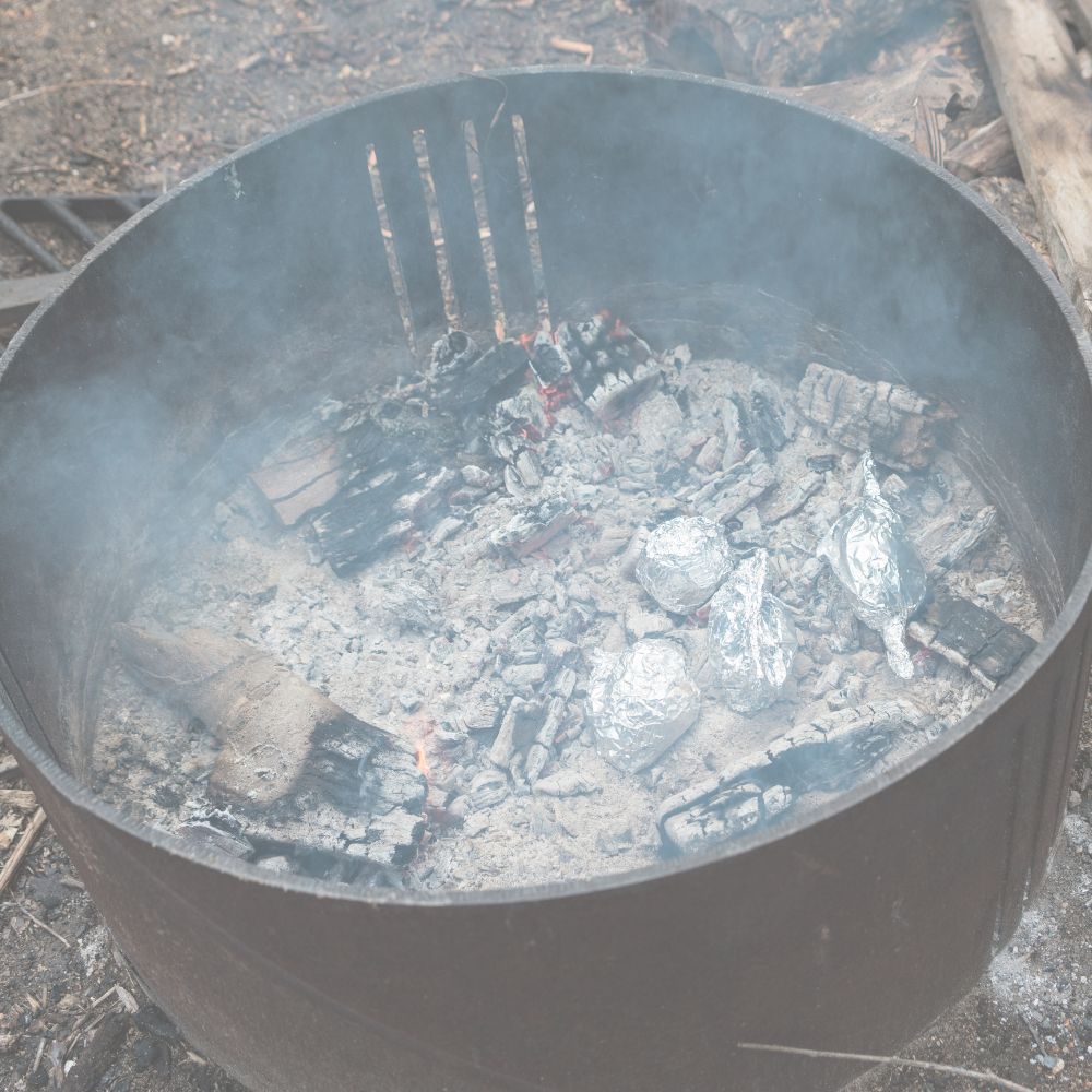 baked potato camp fire